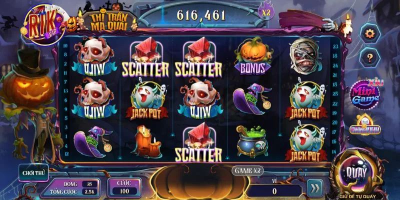 Bảng trạng thái và điều khiển trực quan game thị trấn ma quái