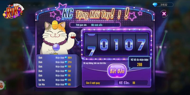 Giao diện và biểu tượng đặc trưng của game Mèo chiêu tài