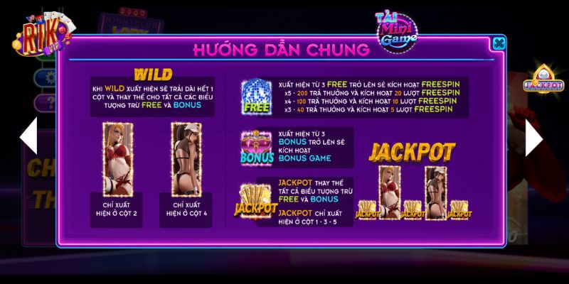 Luật chơi và cơ chế thắng thưởng night club lady cày hũ